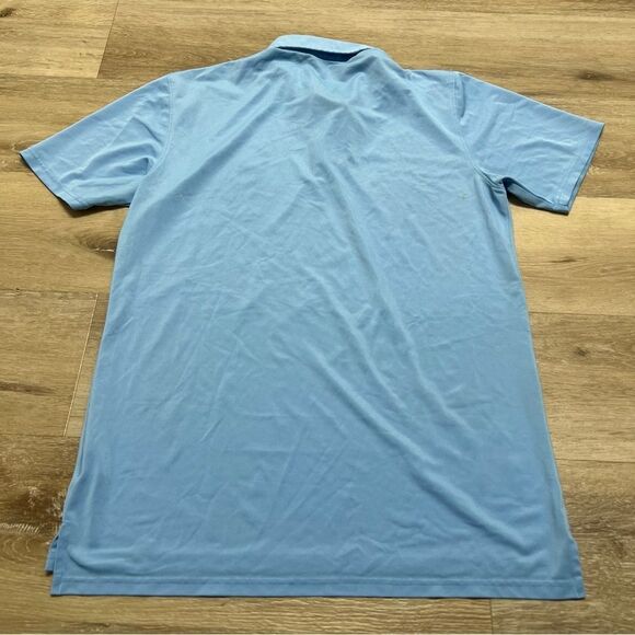 Holderness & Bourne Tailored Performance Polo Shirt medium Golfer Men Blue FLAW - Picture 7 of 10